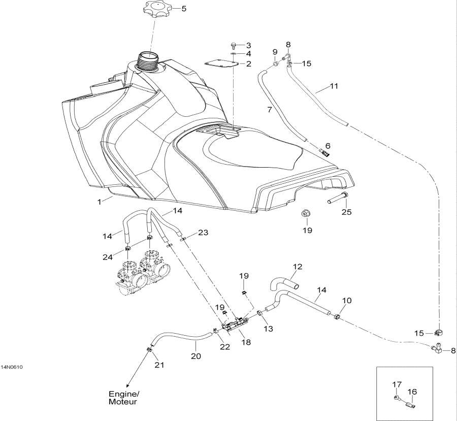 Snowmobile lynx  - Fuel System