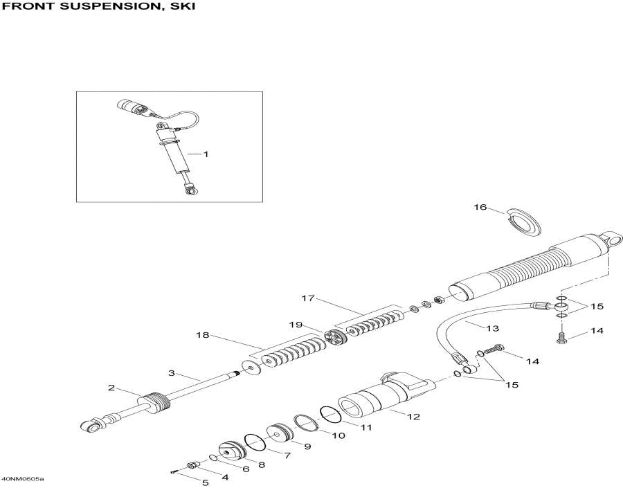 Snowmobiles lynx  - Take Apart Shock, Ski - Take Apart Shock, Ski