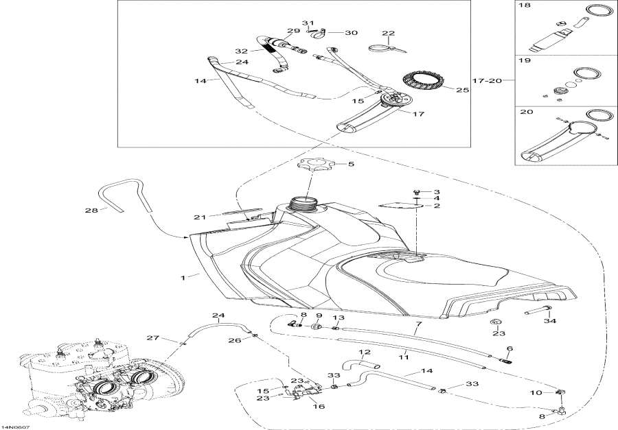 Snowmobiles Lynx  - Fuel System /  