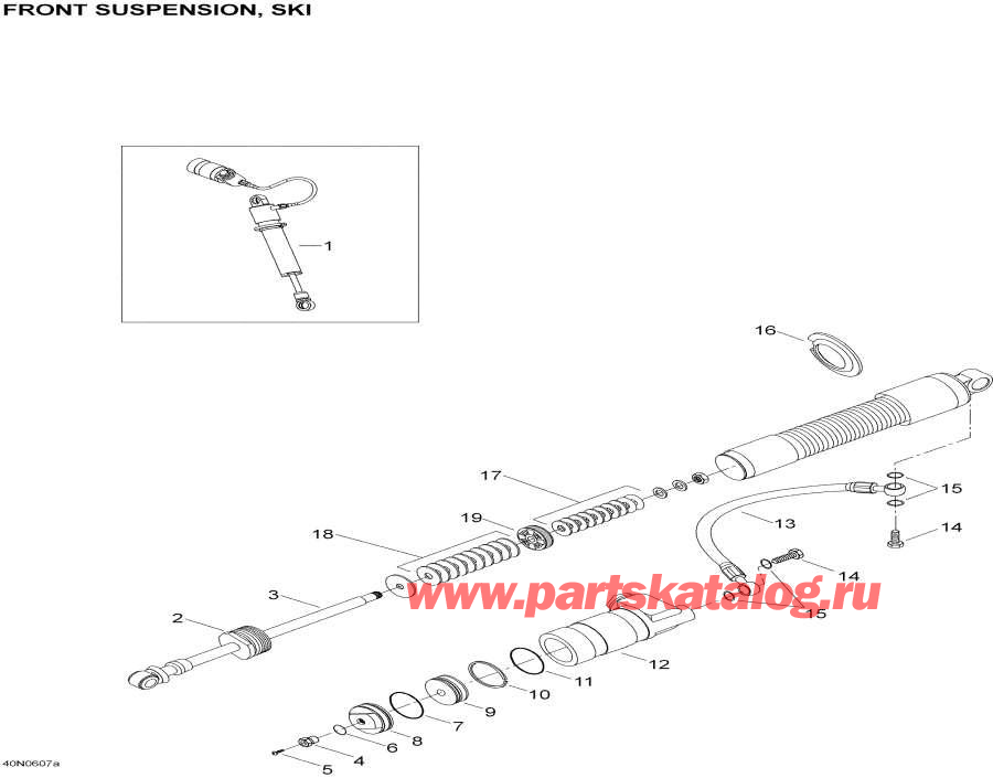 Snow mobile   - Take Apart Shock, Ski