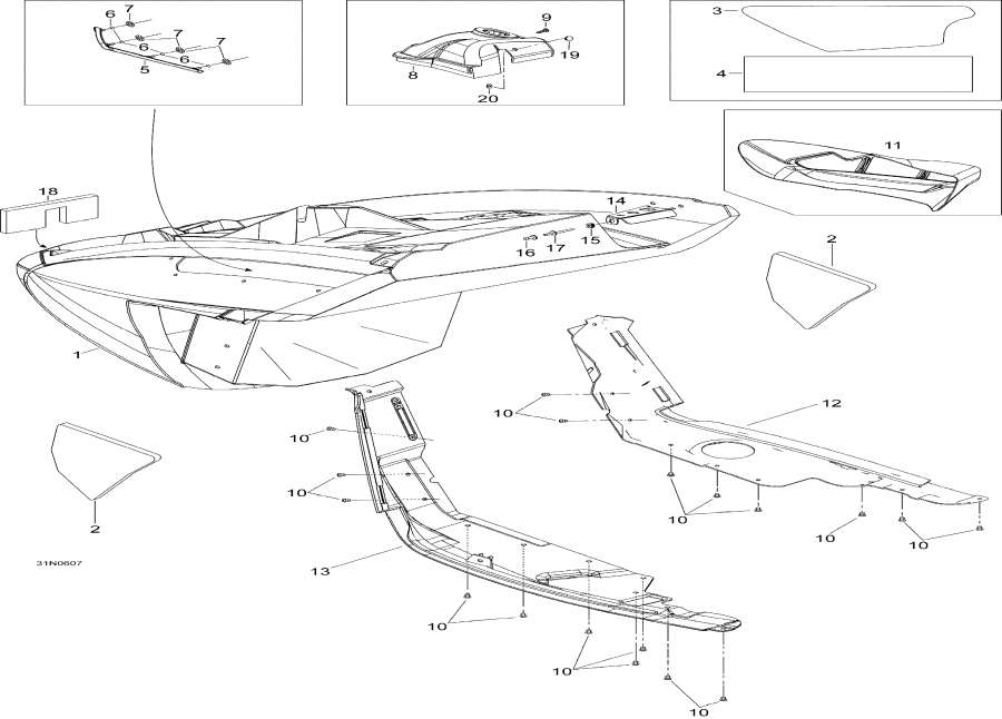 Snow mobile   -   - Bottom Pan