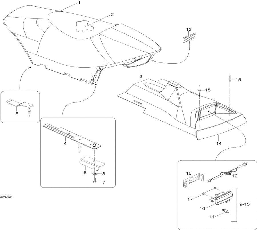 Snow mobile lynx  - Seat / 