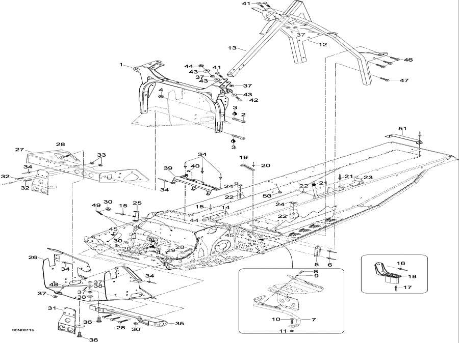 Snow mobile lynx  -   Components - Frame And Components