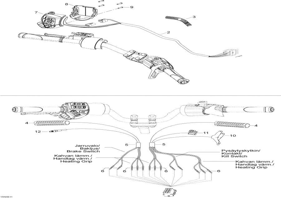 Snow mobile lynx  - Steering Harness