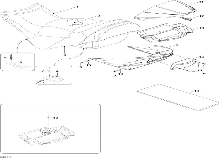 Snowmobiles   - Seat - 