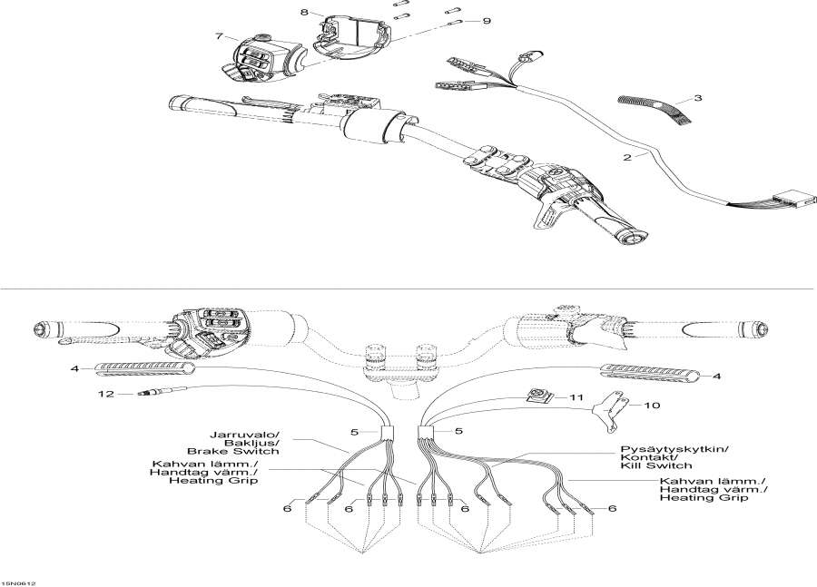 Snow mobile lynx  - Steering Harness