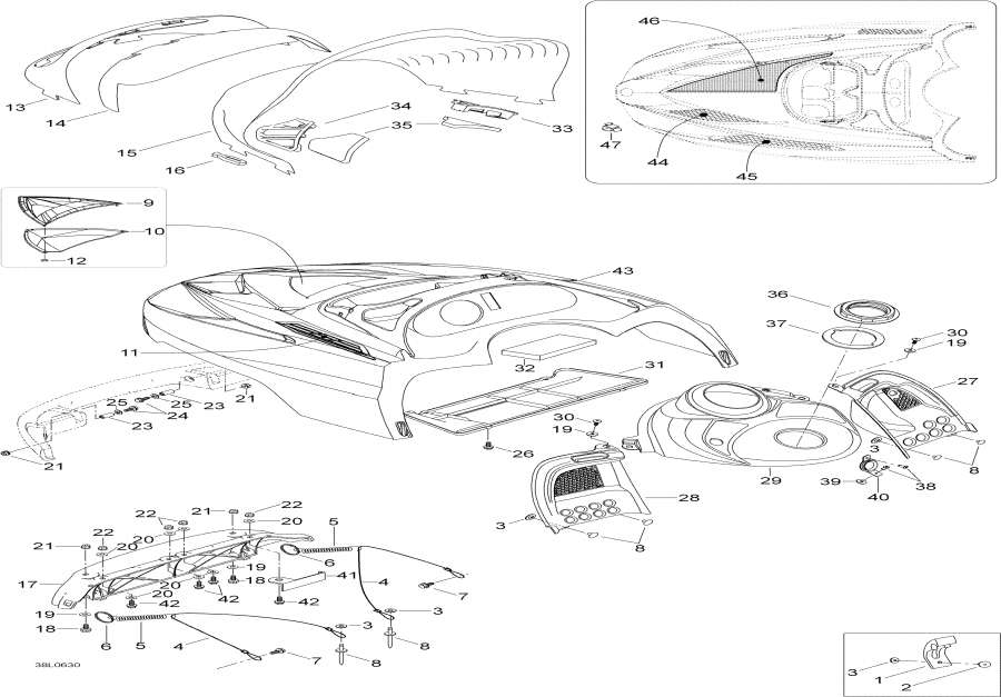 Snowmobiles Lynx  - Hood
