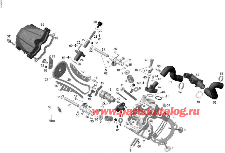Snow mobile   - Cylinder Head Front