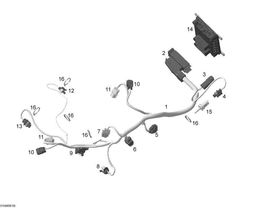 Snow mobile Lynx  - Engine Harness And Electronic Module -     Electronic Module