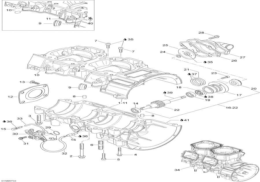 Snow mobile Lynx  -   / Crankcase