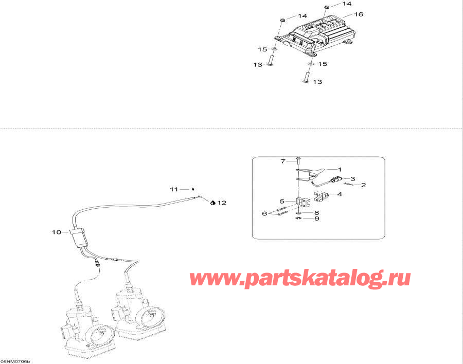 Snowmobile   - Throttle Handle /  Handle