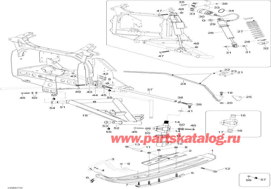 Snow mobile Lynx  - Front Suspension And Ski