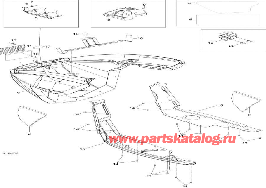 Snowmobile lynx  -  ,Bottom Pan