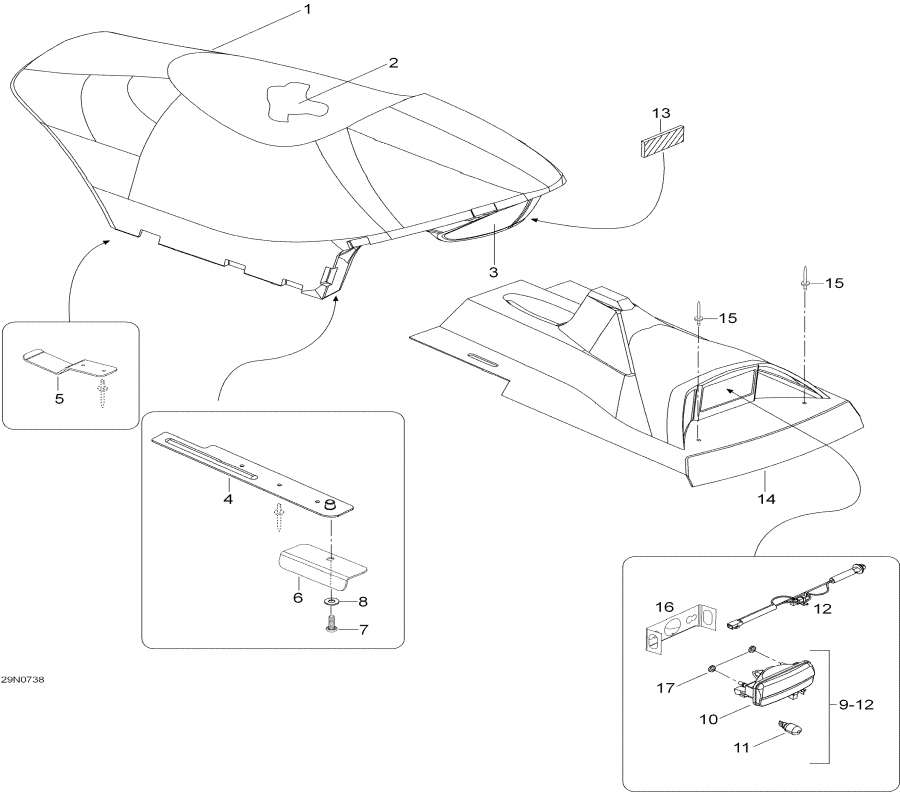 Snowmobiles lynx  -  - Seat