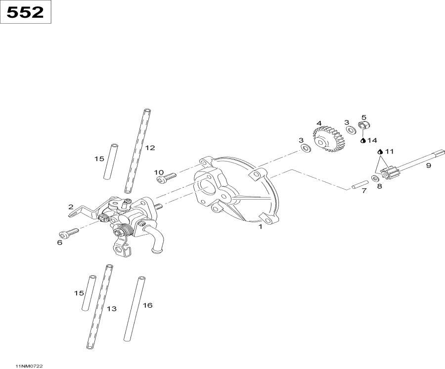 Snowmobile lynx  - Oil / Oilpump