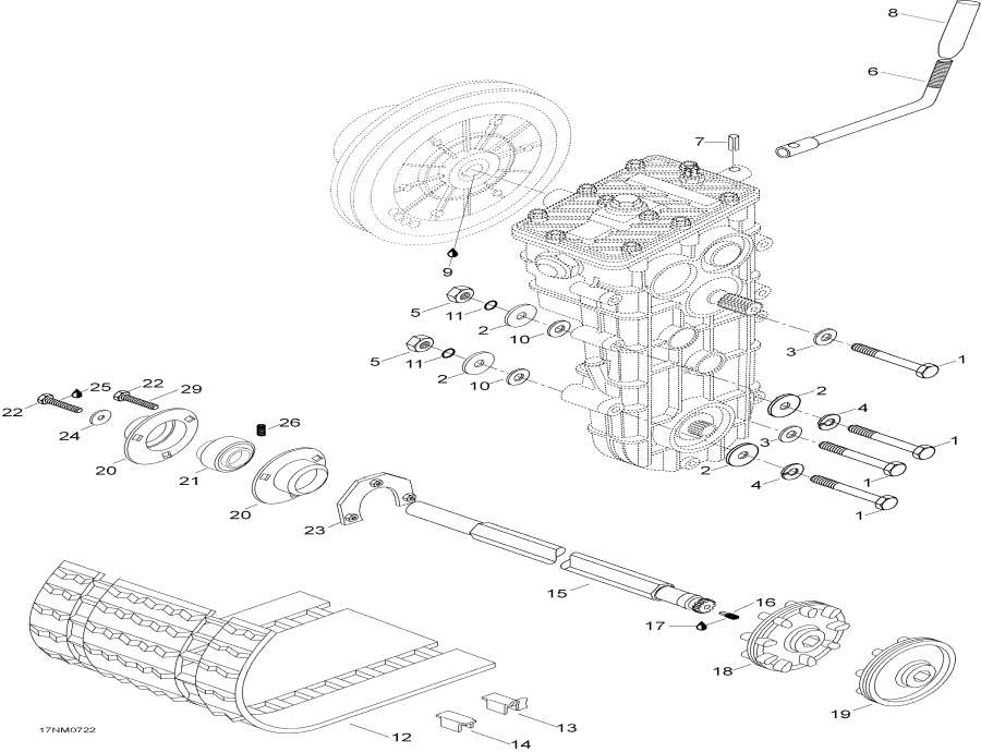 Snow mobile lynx  - Drive System