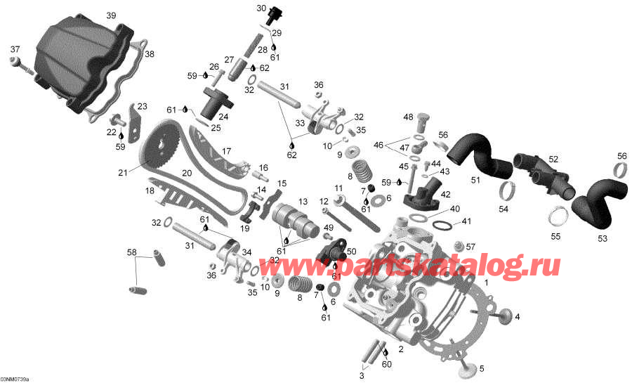 Snowmobiles Lynx  - Cylinder Head Front /    Front