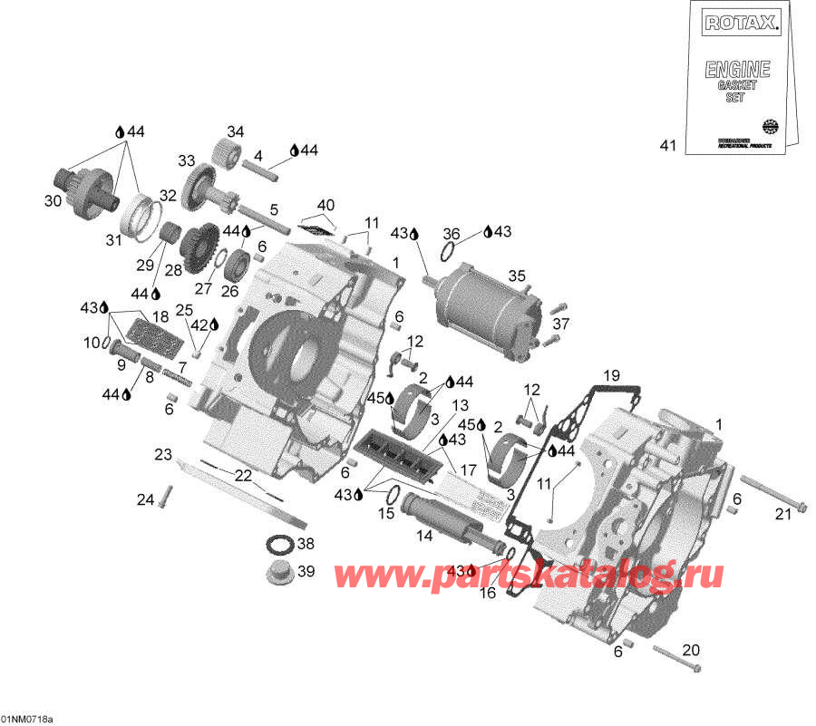 Snowmobile   - Crankcase And Starter