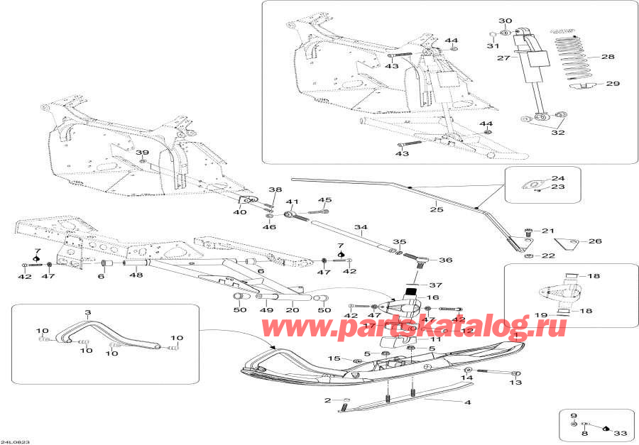 Snowmobile Lynx  - Front Suspension And Ski -    