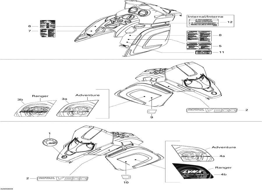 Снегоходы lynx  - Наклейки Adventure - Decals Adventure Snowmobiles Lynx  - Наклейки Adventure - Decals Adventure