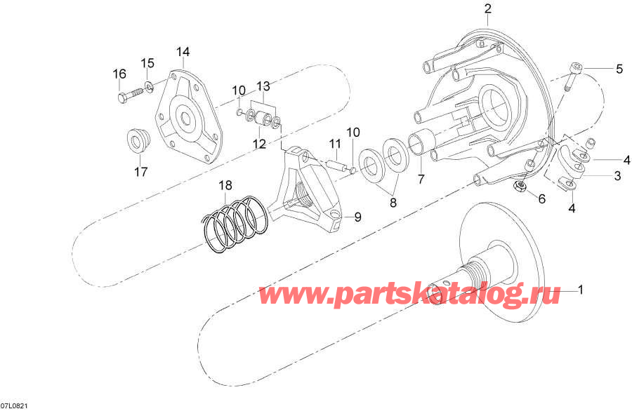 Snow mobile lynx  - Drive Pulley -  