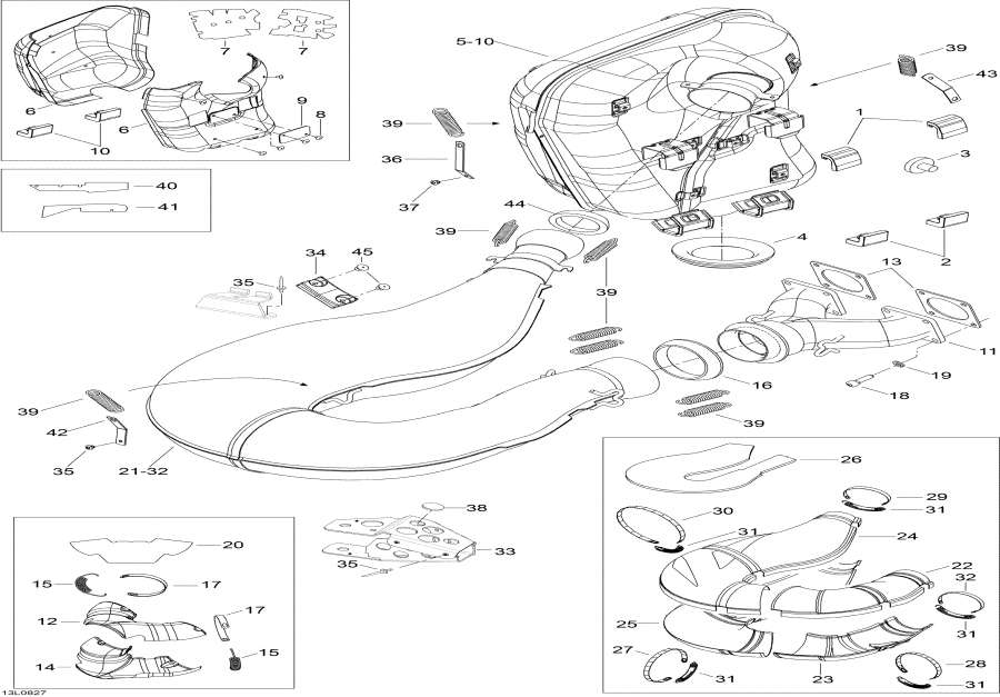 Snowmobile   - Exhaust System
