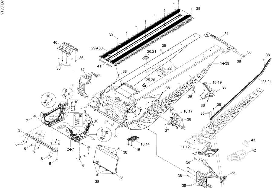 Snowmobile Lynx  -  / Frame