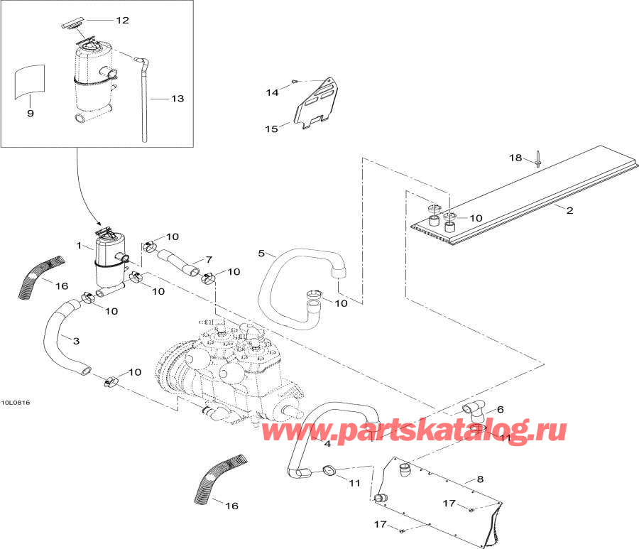 Snow mobile lynx  -  System - Cooling System