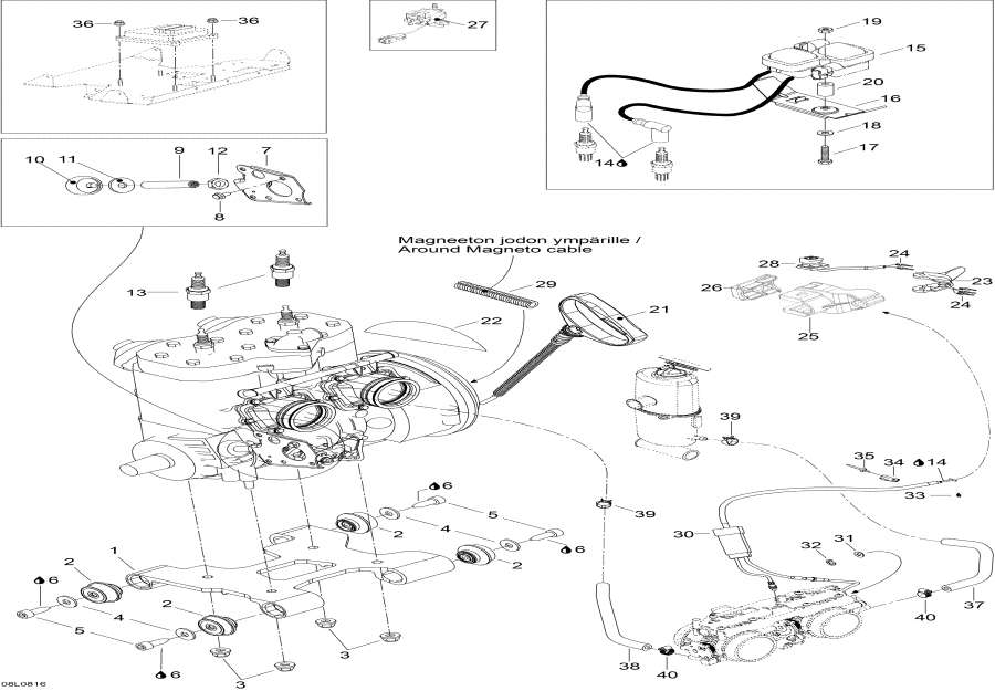 Snowmobiles Lynx  - Engine And Engine Support /    Sport