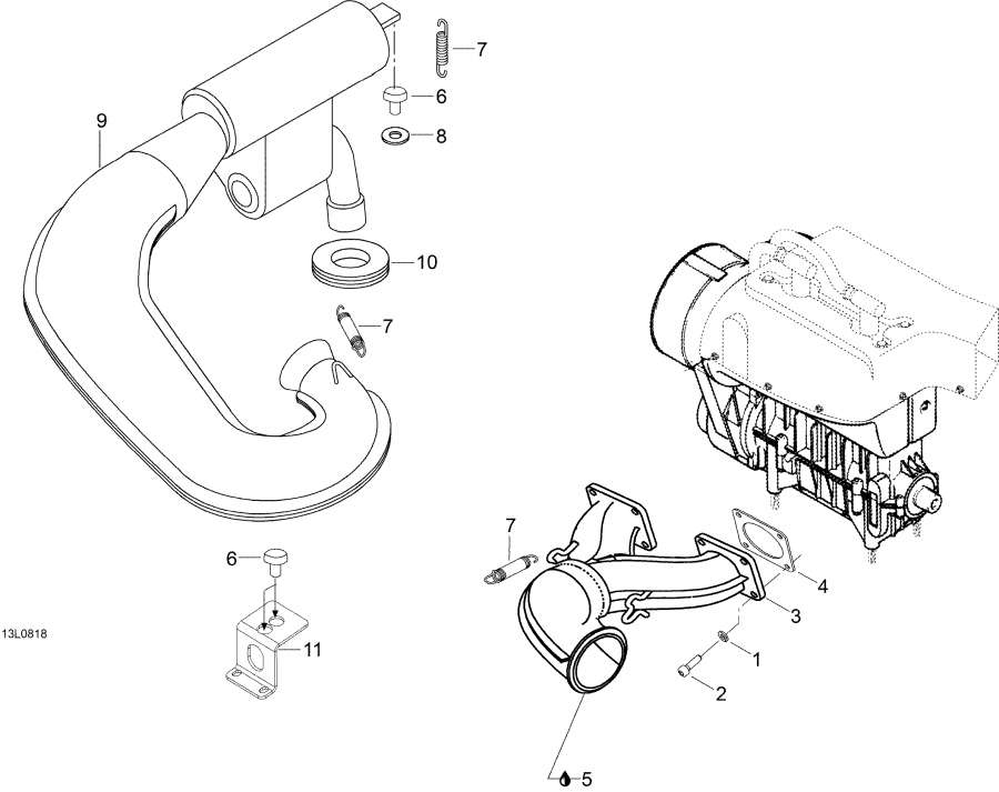 Snowmobile lynx  - Exhaust System /  