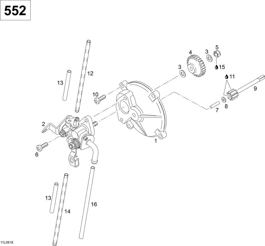 Snow mobile   - Oil Pump