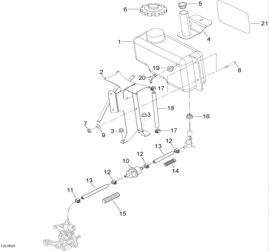 Snowmobile lynx  - Oil System - Oil System