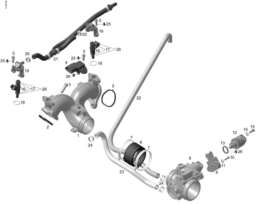  lynx  - Air Inlet Manifold And Throttle Body