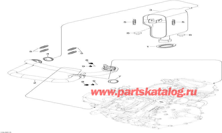 Snowmobile lynx  - Exhaust System -  