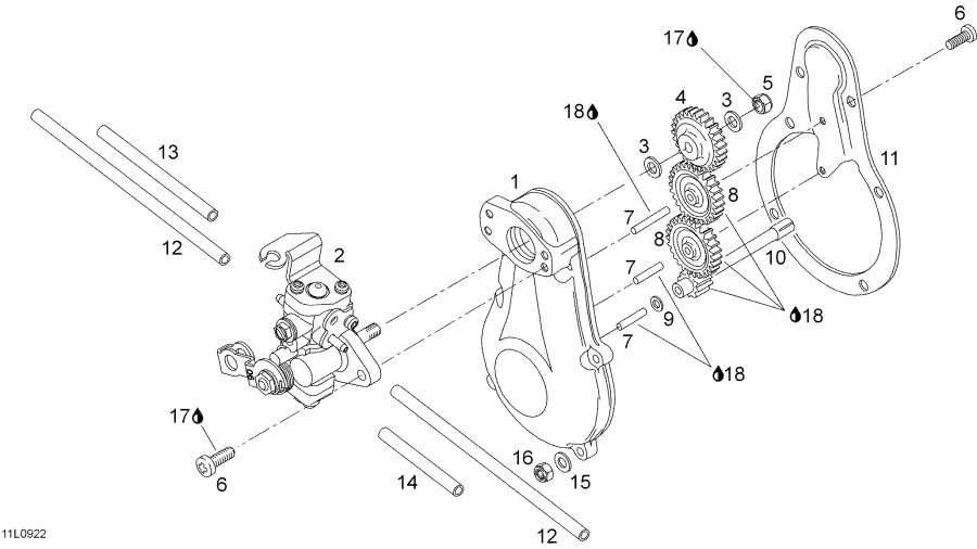 Snow mobile Lynx  - Oil Pump /  