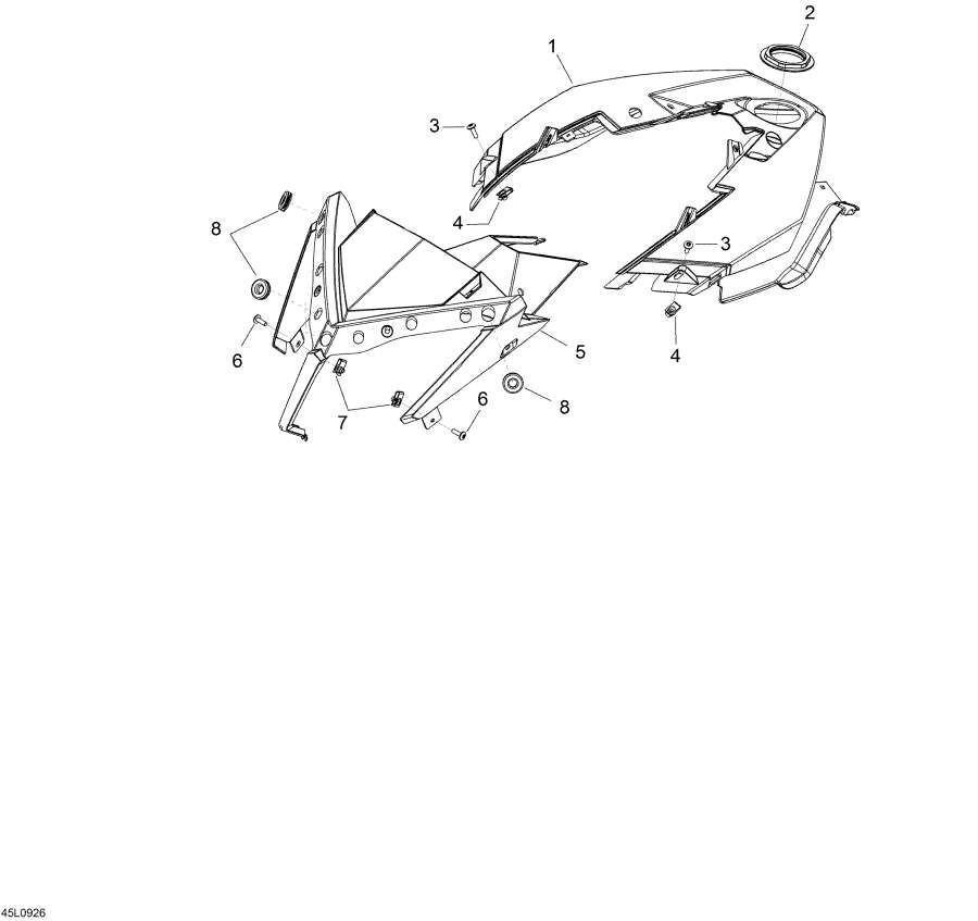 Snowmobile lynx  - �������� ������ � Console - Windshield And Console