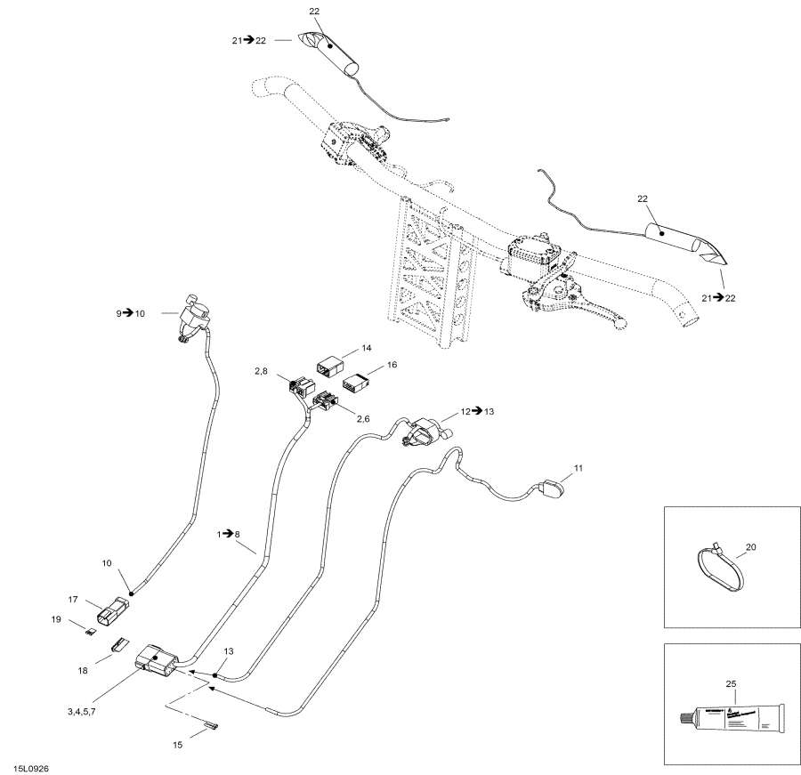 Snowmobile Lynx  - Steering Harness /    