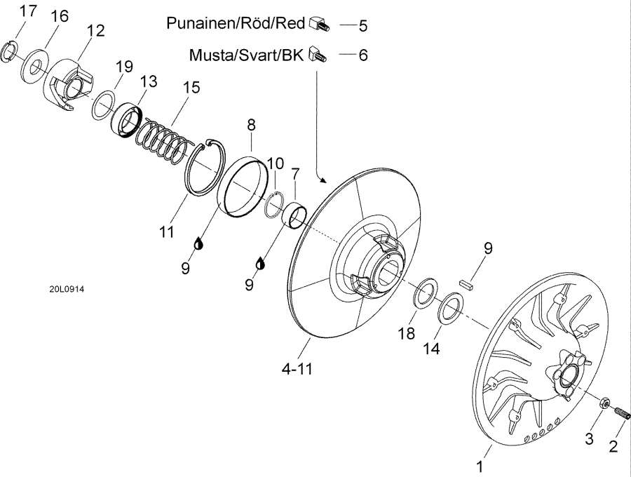 Snow mobile Lynx  -   / Driven Pulley
