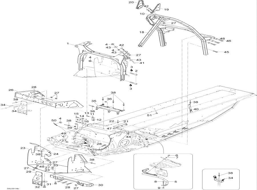 Snow mobile Lynx  - Frame And Components -   Components