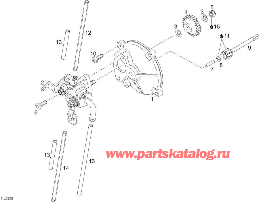 Snowmobile lynx  - Oil Pump /  