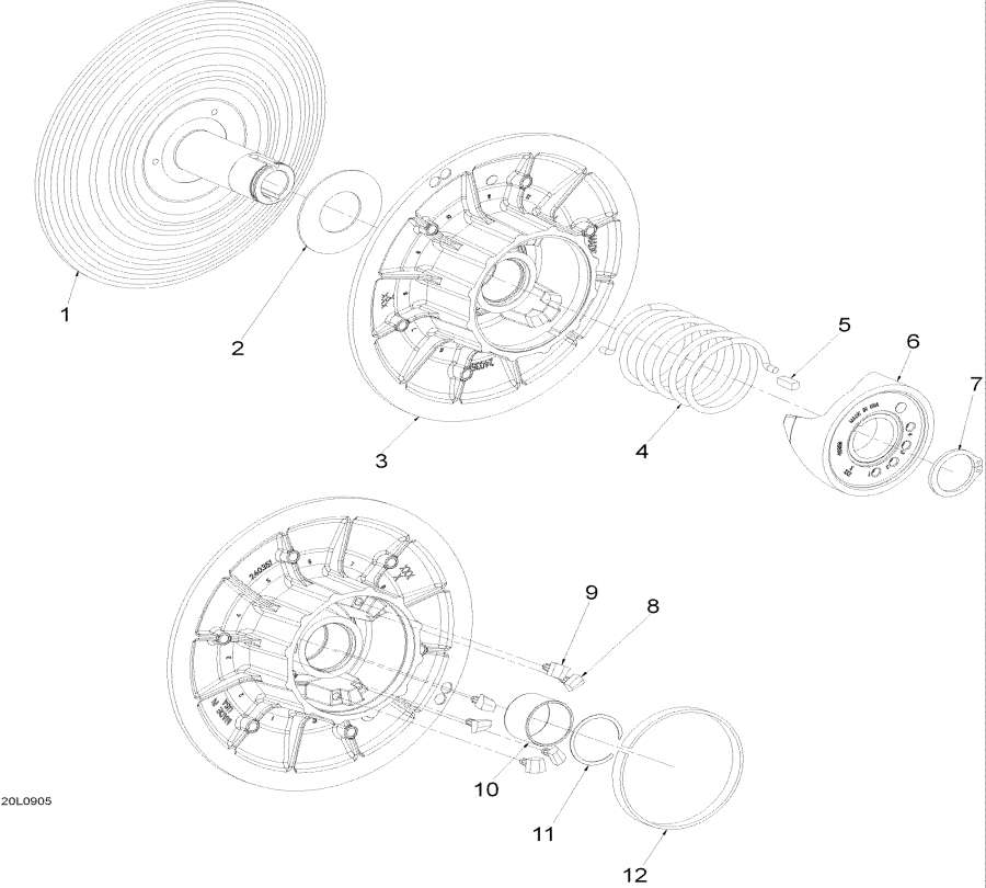 Snow mobile Lynx  - Driven Pulley -  