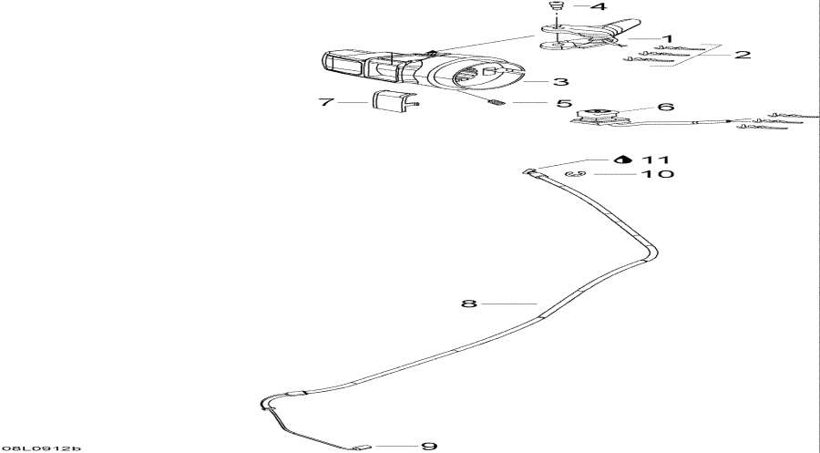 Snowmobiles lynx  - Throttle Handle And Housing, Handle  