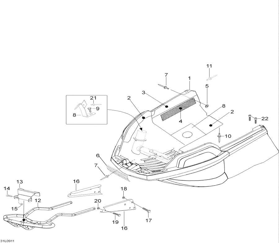 Snowmobiles Lynx  - Bottom Pan