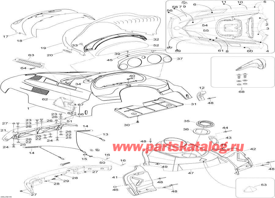 Snowmobiles lynx  - Hood - Hood