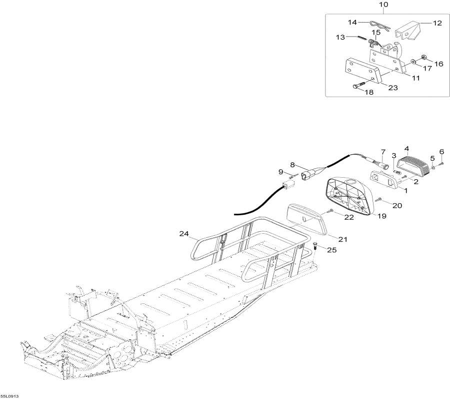 Snow mobile Lynx  - Rack / Rack