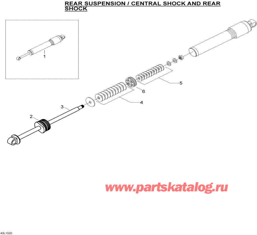 Snow mobile Lynx  - Take Apart Shock Rear,Take Apart Shock Rear