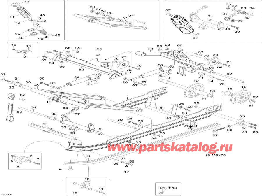 Snowmobile Lynx  - Rear Suspension