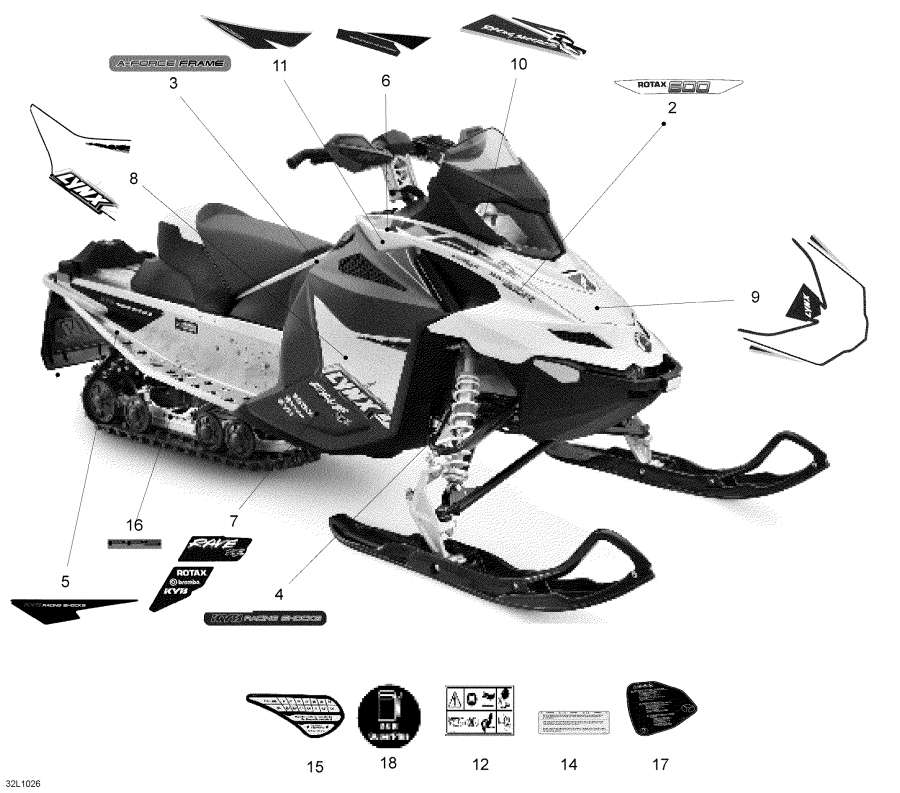 Snow mobile   - Decals / 