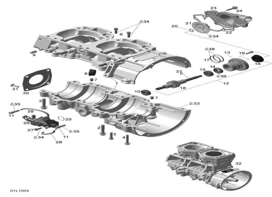 Snowmobile   - Crankcase