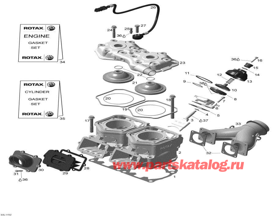 Snowmobiles lynx  -     - Cylinder And Reed Valve